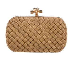Bottega Veneta Intrecciato Bruciato Knot Clutch